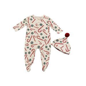 Petidoux Baby Christmas Sleeper w/ Hat - Size 9-12 months - New without Tags!